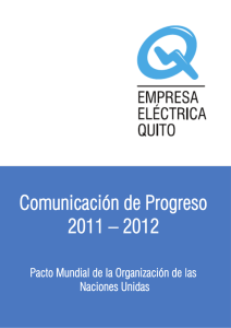 Comunicación de Progreso 2011 – 2012