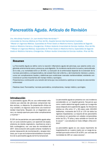 Pancreatitis Aguda. Articulo de Revisión