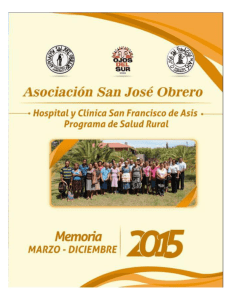 Memoria Programa de Salud Rural de Marzo –Diciembre 2015