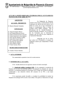 Acta pleno 29 de Abril de 2014 - Ayuntamiento de Malpartida de
