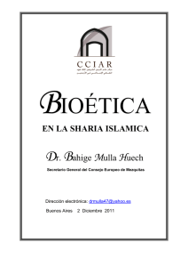 BIOÉTICA EN EL ISLAM