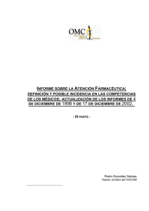 Informe sobre atención farmacéutica