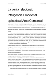Inteligencia Emocional aplicada al Área Comercial