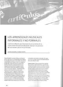 LOS APRENDIZAJES MUSICALES INFORMALES Y NO FORMALES