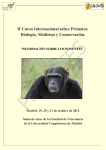 II Curso Internacional sobre Primates: Biología, Medicina y