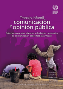 Trabajo infantil, comunicación y opinión pública. Orientaciones