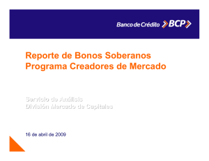 Reporte de Bonos Soberanos Programa Creadores de Mercado