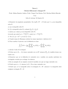 Tarea 2 Cálculo Diferencial e Integral IV Profa. Molina