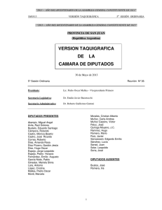 Quinta Sesión Ordinaria - Legislatura Provincial de San Juan