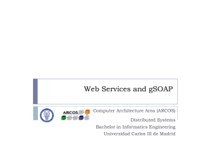 Web Services and gSOAP - Arcos