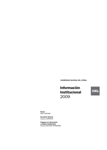 Información Institucional - Universidad Nacional del Litoral