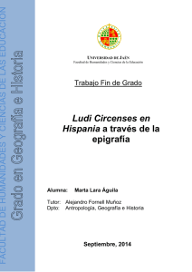 TFG - Ludi circenses en Hispania a través de la epigrafía