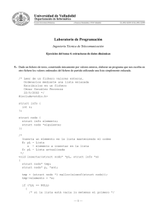 Universidad de Valladolid Laboratorio de Programación