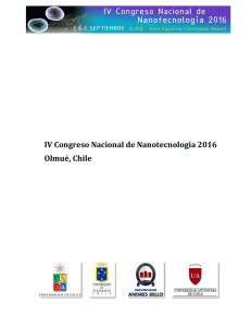 IV Congreso Nacional de Nanotecnología 2016 Olmué, Chile
