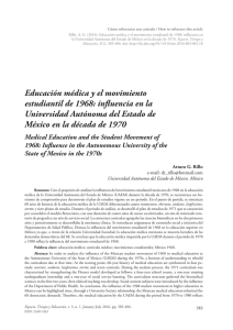 Educación médica y el movimiento estudiantil de 1968: influencia