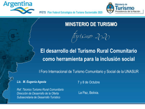 Diapositiva 1 - Encuentro Internacional de Turismo Comunitario y