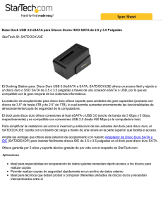Base Dock USB 3.0 eSATA para Discos Duros HDD
