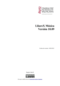 Manual de uso de LliureX Música 10.09