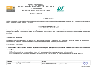 Procesos Alimentarios - Universidad Tecnológica de Morelia