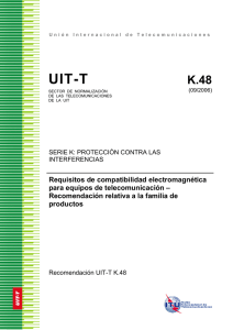 UIT-T Rec. K.48 (09/2006)