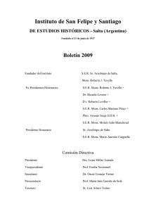 Boletín año 2009 - Instituto de San Felipe y Santiago