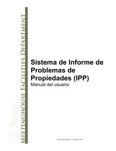 Sistema de Informe de Problemas de Propiedades (IPP)