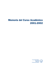 Memoria del Curso Académico 2001-2002
