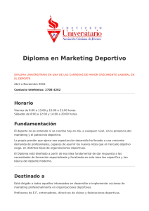 Diploma en Marketing Deportivo