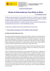 Brotes de Enfermedad por Virus Ébola en África
