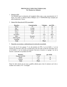 PROTOCOLO T-RFLP BACTERIAS (16S) Por Montserrat Aldunate 1