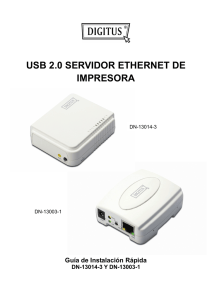 USB 2.0 SERVIDOR ETHERNET DE IMPRESORA