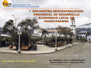 iv. actividades economicas en huancabamba