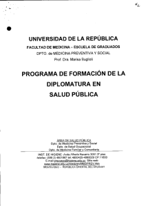 Programa aprobado de la Diplomatura en Salud Pública de la