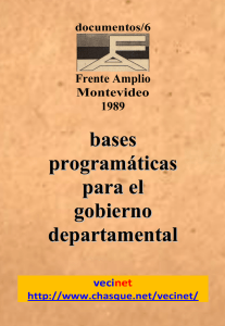bases programáticas para el gobierno departamental