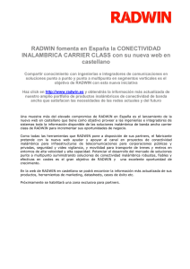 RADWIN fomenta en España la CONECTIVIDAD INALAMBRICA