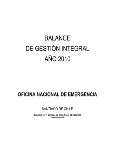 Balance de Gestión Integral 2010