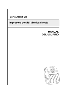MANUAL DEL USUARIO Serie Alpha-3R Impresora portátil