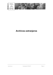Archivos extranjeros - Biblioteca Nacional de España
