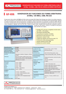 Generador de funciones arbitrario doble 25 MHz / 125 MS/s con