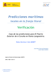 Predicciones marítimas locales en la franja litoral: Verificación