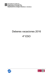 Deberes vacaciones 2016 4º ESO - Institut Esteve Terradas I Illa