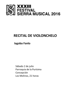 RECITAL DE VIOLONCHELO - Festival Sierra Musical