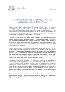 Discurso Discurso del Rector en la investidura de Juan Luis