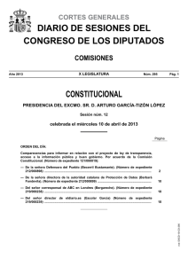 Diario de Sesiones de la Comisión Constitucional
