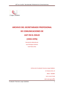 UGT en el exilio. Secretariado Profesional de Comunicaciones