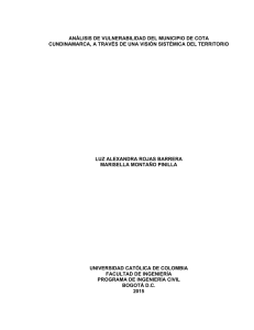 análisis de vulnerabilidad del municipio de cota cundinamarca, a