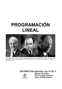 programación lineal - Página web de Alfonso González