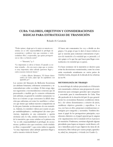 Cuba: valores, objetivos y consideraciones básicas para