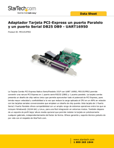 Adaptador Tarjeta PCI-Express un puerto Paralelo y