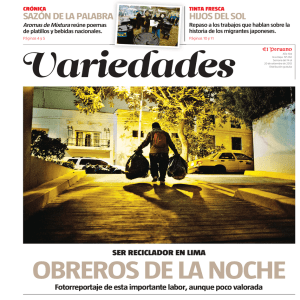 Diario El Peruano – Suplemento Variedades